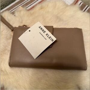 Anne Klein Brown Wristlet Clutch